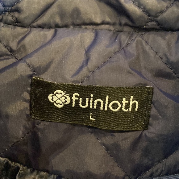 Fuinloth Navy blue quilted vest. Size L. Pockets, silver hardware. - Picture 8 of 9